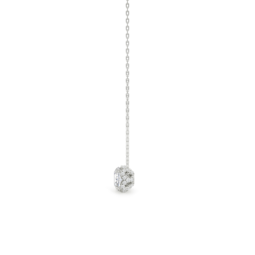 The Chrysler Classic Necklace with 14KT White Gold / Lab / 2 1/3 Cut Diamond in 14KT White Gold / Lab / 2 1/3 view 4
