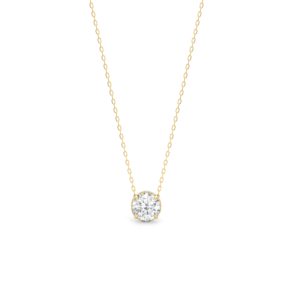 The Chrysler Classic Necklace with 14KT Yellow Gold / Lab / 2 1/3 Cut Diamond in 14KT Yellow Gold / Lab / 2 1/3 view 1
