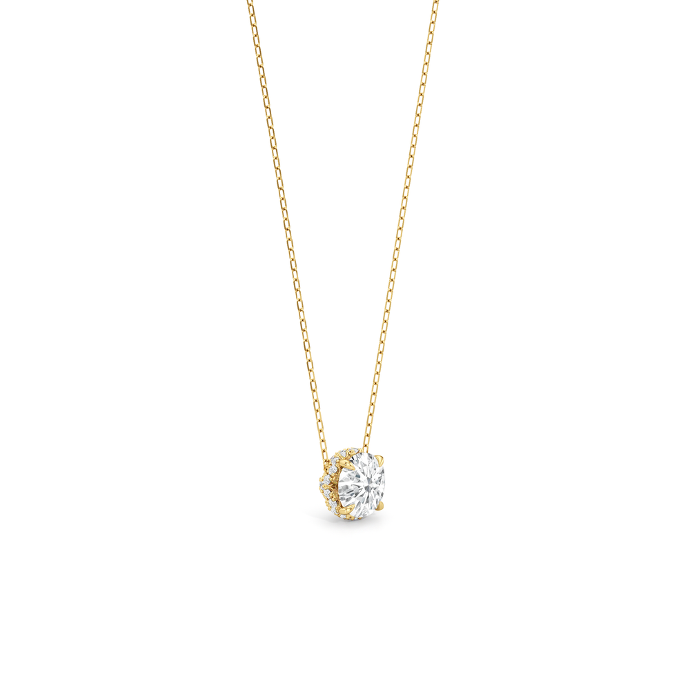 The Chrysler Classic Necklace with 14KT Yellow Gold / Lab / 2 1/3 Cut Diamond in 14KT Yellow Gold / Lab / 2 1/3 view 5

