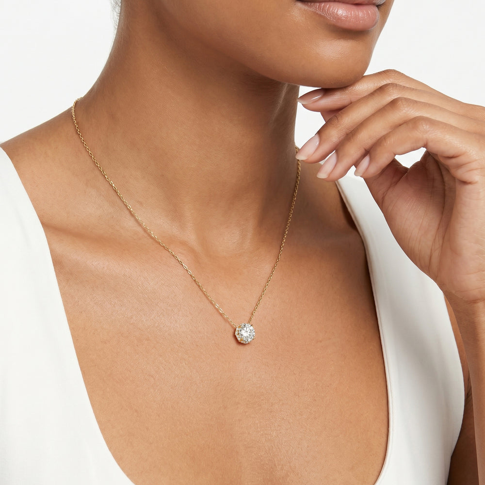 The Chrysler Classic Necklace with 14KT Yellow Gold / Lab / 2 1/3 Cut Diamond in 14KT Yellow Gold / Lab / 2 1/3 view 2
