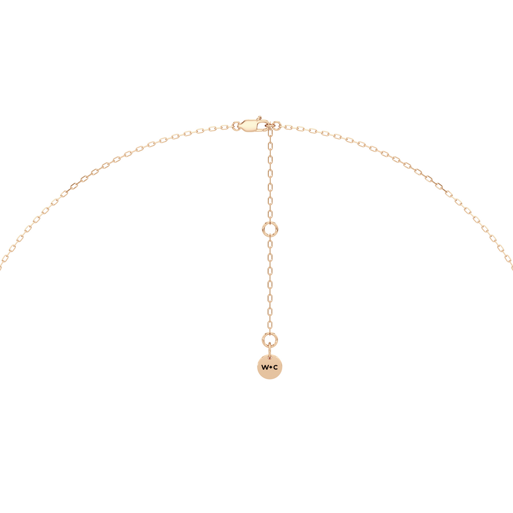 The Medallion Necklace with 14KT Rose Gold / Lab / 2 Cut Diamond in 14KT Rose Gold / Lab / 2 view 7
