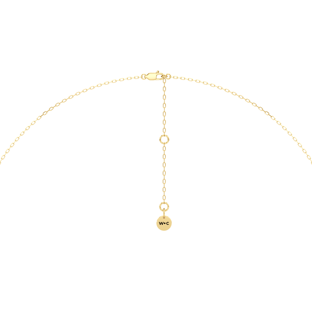 The Medallion Necklace with 14KT Yellow Gold / Lab / 2 Cut Diamond in 14KT Yellow Gold / Lab / 2 view 7
