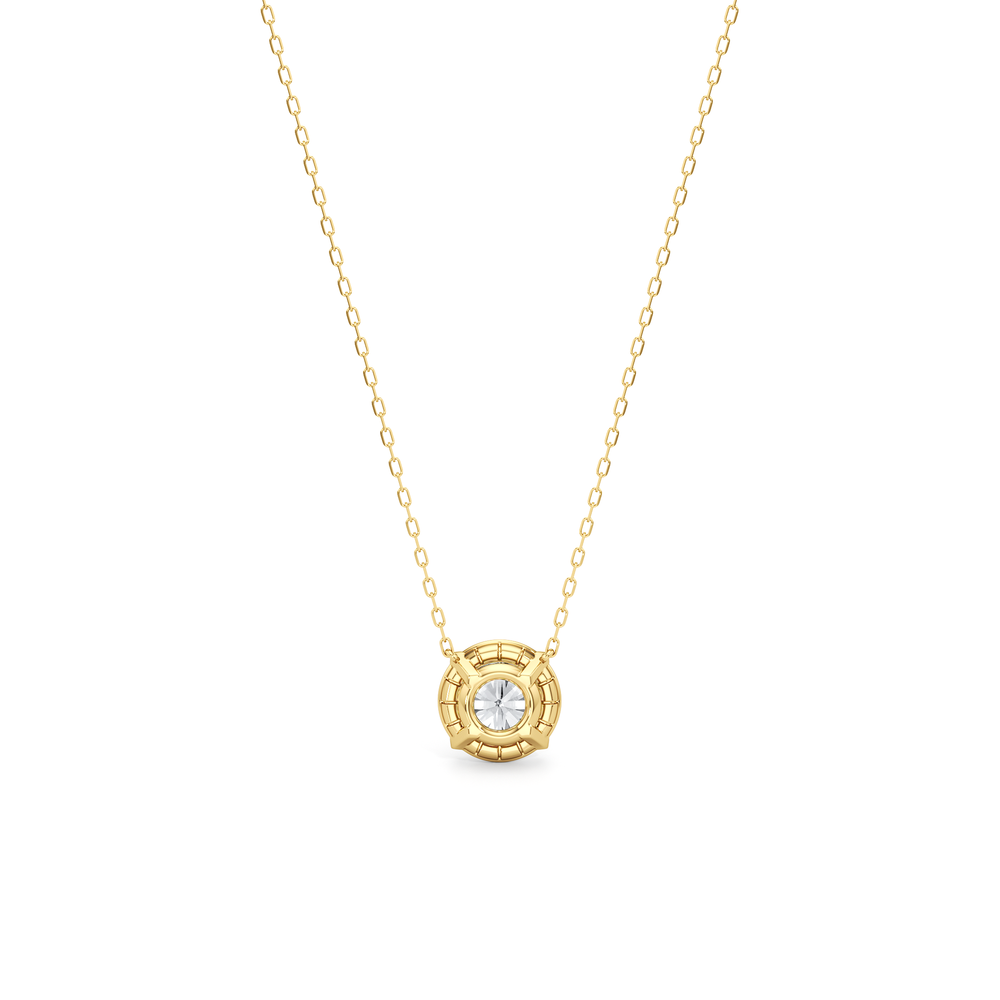 The Medallion Necklace with 14KT Yellow Gold / Lab / 2 Cut Diamond in 14KT Yellow Gold / Lab / 2 view 6

