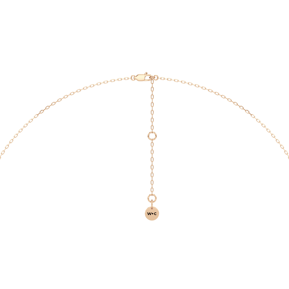 The Medallion Necklace with 14KT Rose Gold / Lab / 1 Cut Diamond in 14KT Rose Gold / Lab / 1 view 7
