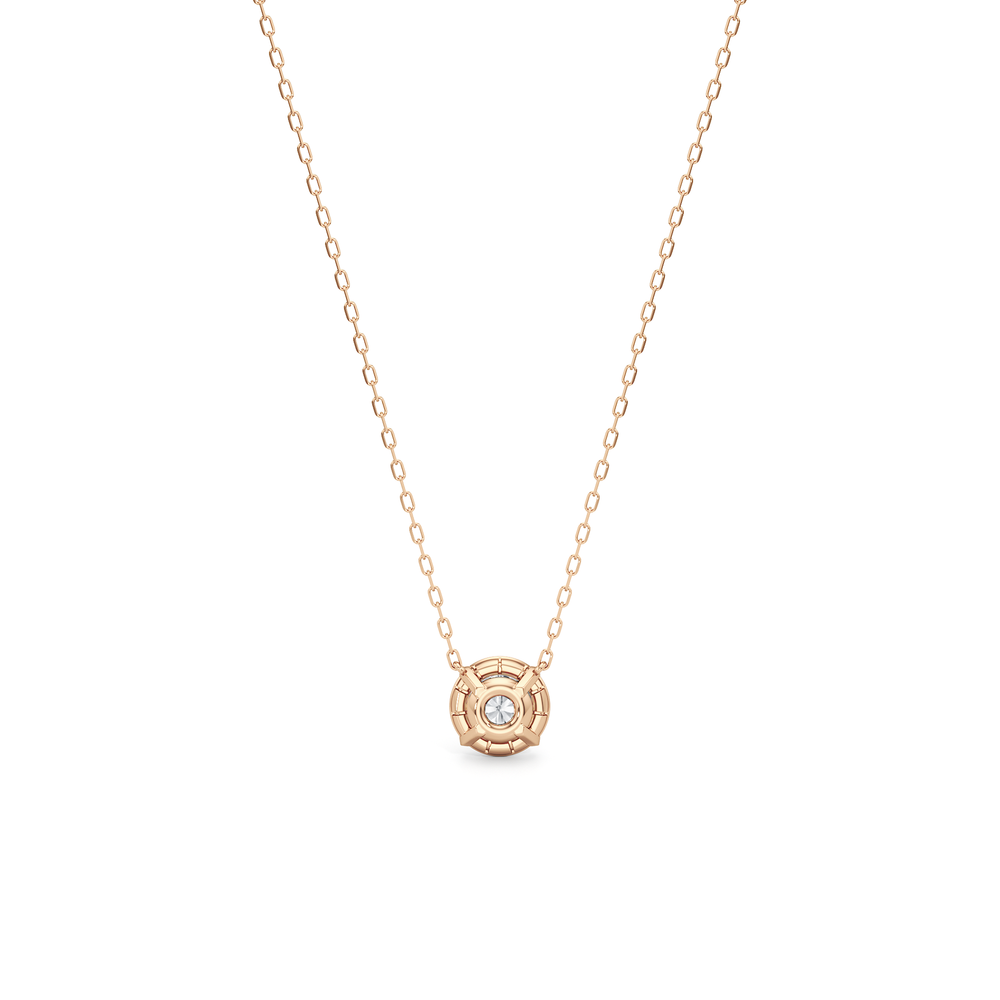 The Medallion Necklace with 14KT Rose Gold / Lab / 1 Cut Diamond in 14KT Rose Gold / Lab / 1 view 6
