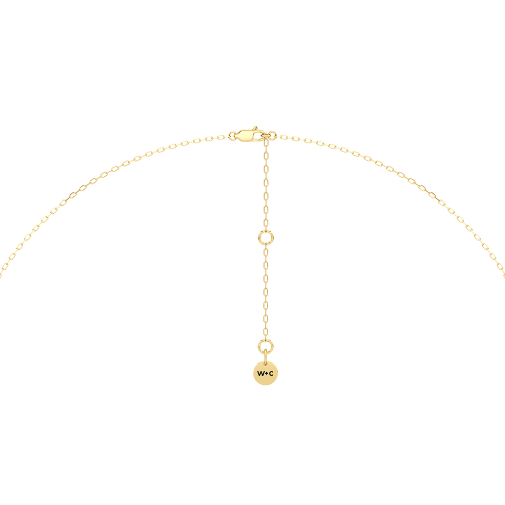 The Medallion Necklace with 14KT Yellow Gold / Lab / 1 Cut Diamond in 14KT Yellow Gold / Lab / 1 view 7
