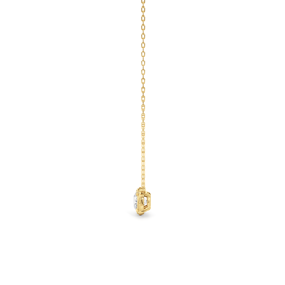 The Medallion Necklace with 14KT Yellow Gold / Lab / 1 Cut Diamond in 14KT Yellow Gold / Lab / 1 view 5
