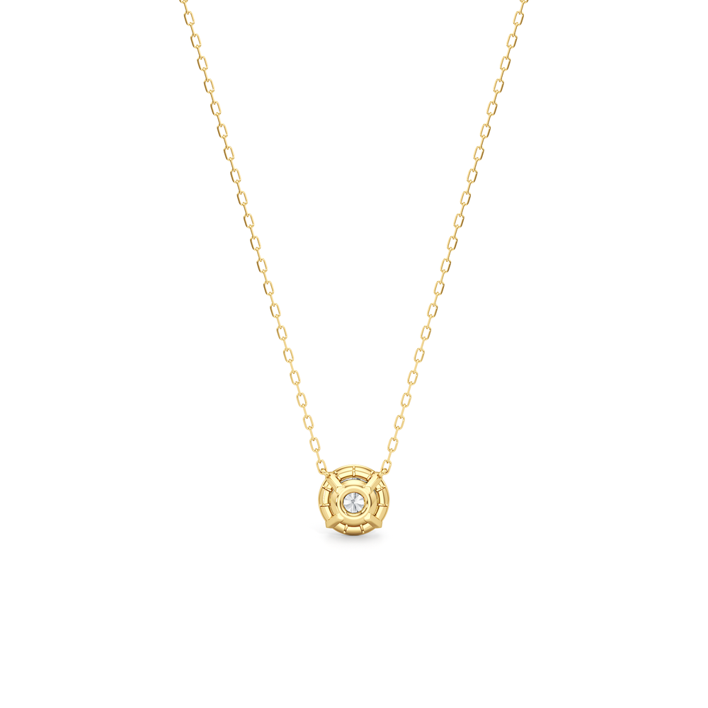 The Medallion Necklace with 14KT Yellow Gold / Lab / 1 Cut Diamond in 14KT Yellow Gold / Lab / 1 view 6
