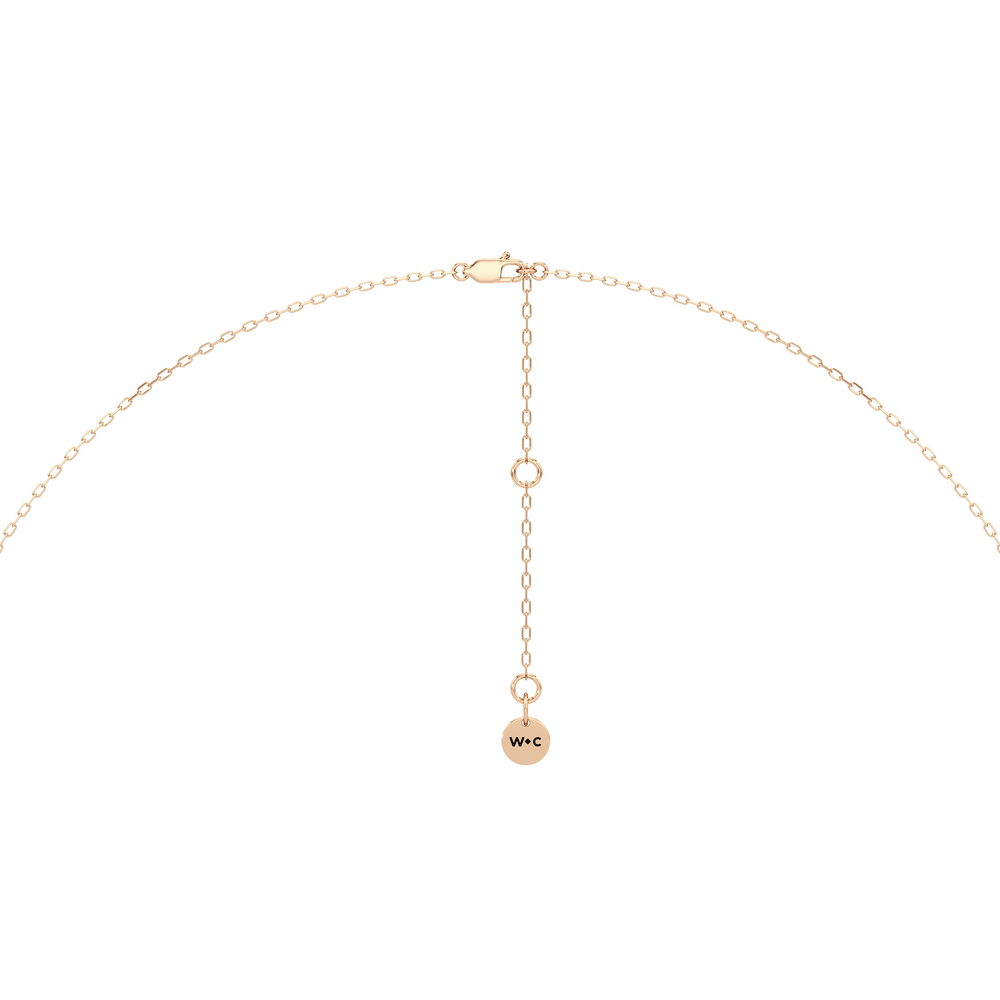 The Tulip Grand Necklace with 14KT Rose Gold / Lab / 1 Cut Diamond in 14KT Rose Gold / Lab / 1 view 7
