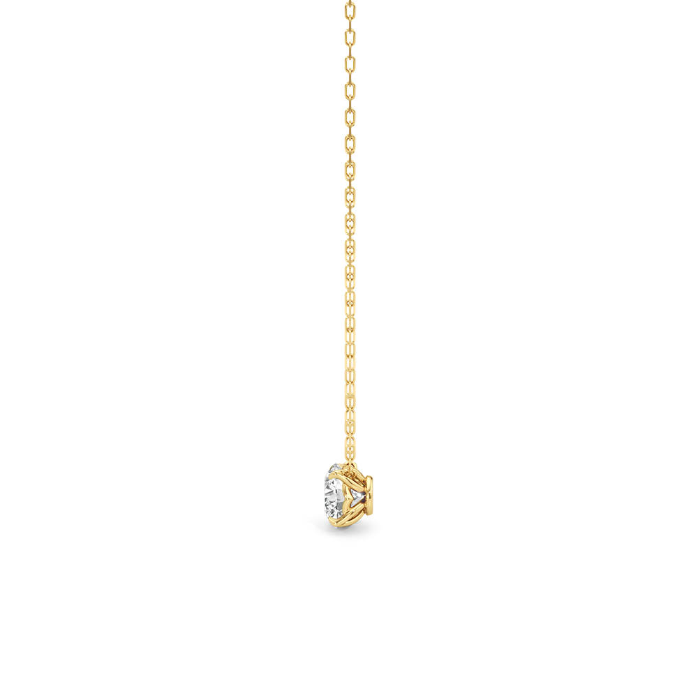 The Tulip Grand Necklace with 14KT Yellow Gold / Lab / 1 Cut Diamond in 14KT Yellow Gold / Lab / 1 view 5
