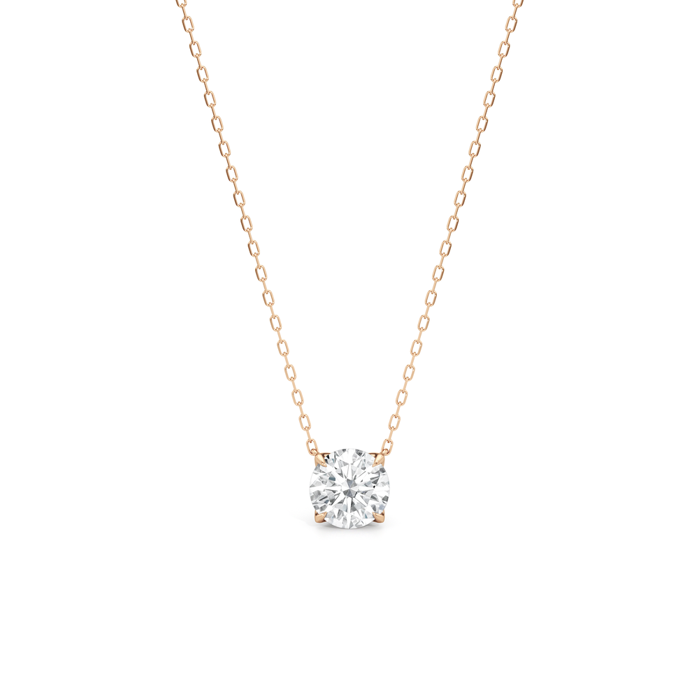 The Tulip Grand Necklace with 14KT Rose Gold / Lab / 2 Cut Diamond in 14KT Rose Gold / Lab / 2 view 2
