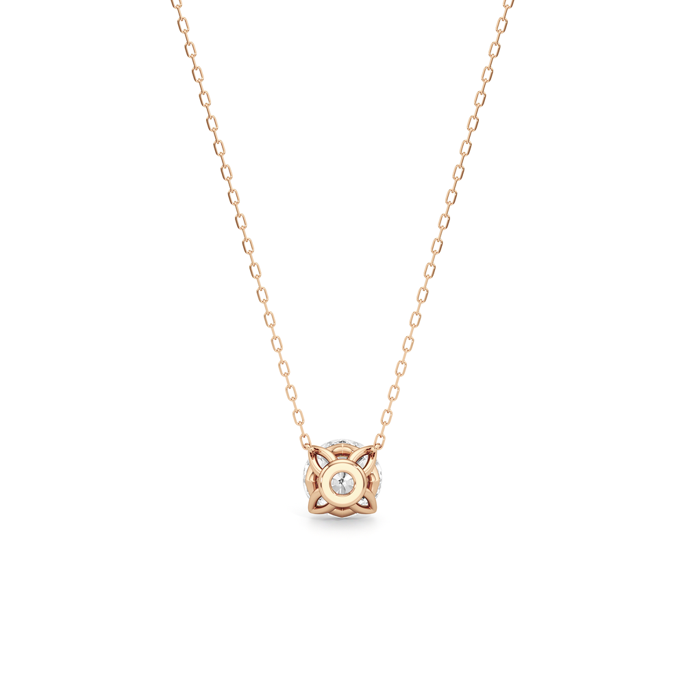 The Tulip Grand Necklace with 14KT Rose Gold / Lab / 2 Cut Diamond in 14KT Rose Gold / Lab / 2 view 6
