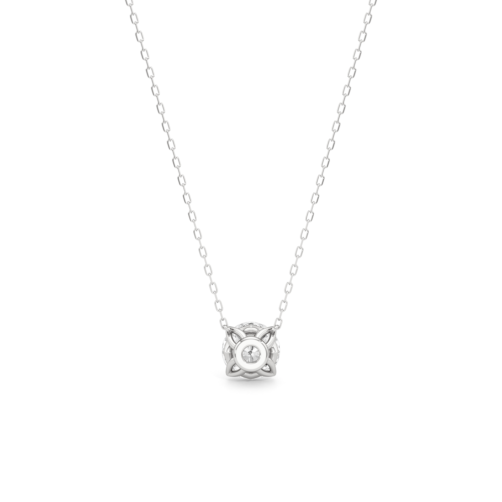 The Tulip Grand Necklace with 14KT White Gold / Lab / 2 Cut Diamond in 14KT White Gold / Lab / 2 view 6
