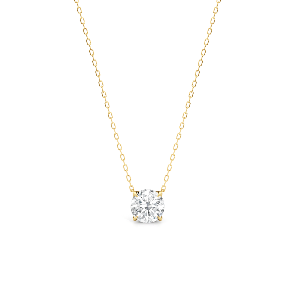 The Tulip Grand Necklace with 14KT Yellow Gold / Lab / 2 Cut Diamond in 14KT Yellow Gold / Lab / 2 view 2
