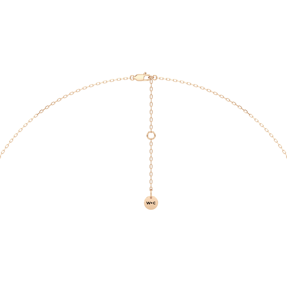 Fine Trio Accent Necklace with 14KT Rose Gold / Lab / 1 3/8 Cut Diamond in 14KT Rose Gold / Lab / 1 3/8 view 6
