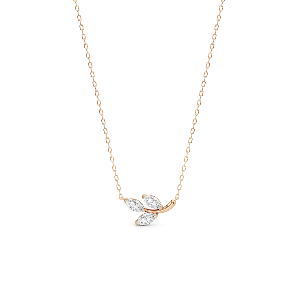 The Vine Muse Necklace with 14KT Rose Gold / Lab / 5/8 Cut Diamond in 14KT Rose Gold / Lab / 5/8 view 1
