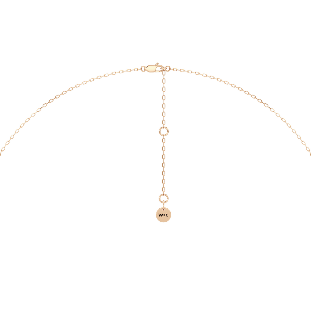 The Vine Muse Necklace with 14KT Rose Gold / Lab / 5/8 Cut Diamond in 14KT Rose Gold / Lab / 5/8 view 4
