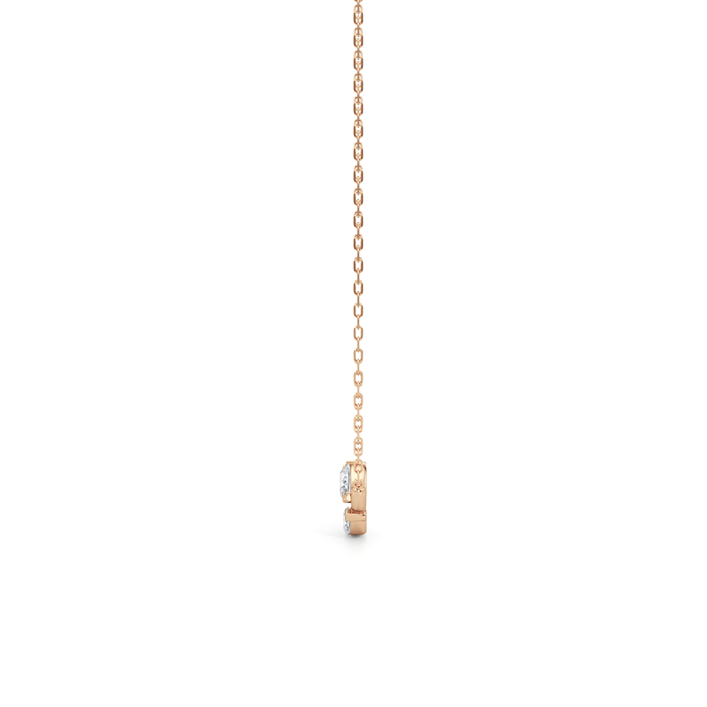 The Vine Muse Necklace with 14KT Rose Gold / Lab / 5/8 Cut Diamond in 14KT Rose Gold / Lab / 5/8 view 2
