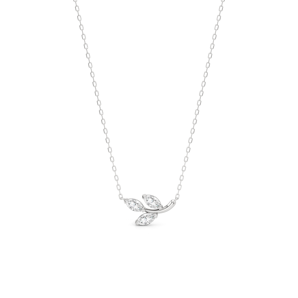 The Vine Muse Necklace with 14KT White Gold / Lab / 5/8 Cut Diamond in 14KT White Gold / Lab / 5/8 view 1
