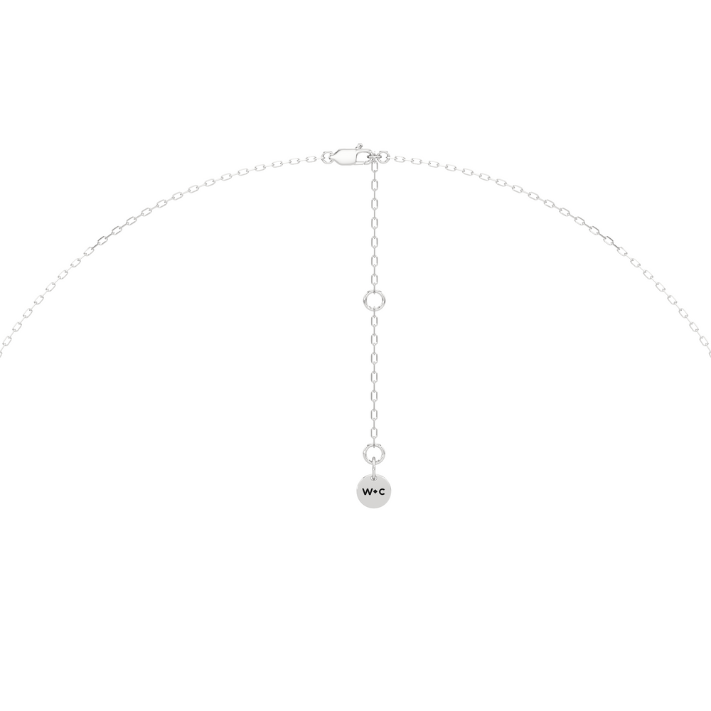 The Vine Muse Necklace with 14KT White Gold / Lab / 5/8 Cut Diamond in 14KT White Gold / Lab / 5/8 view 4
