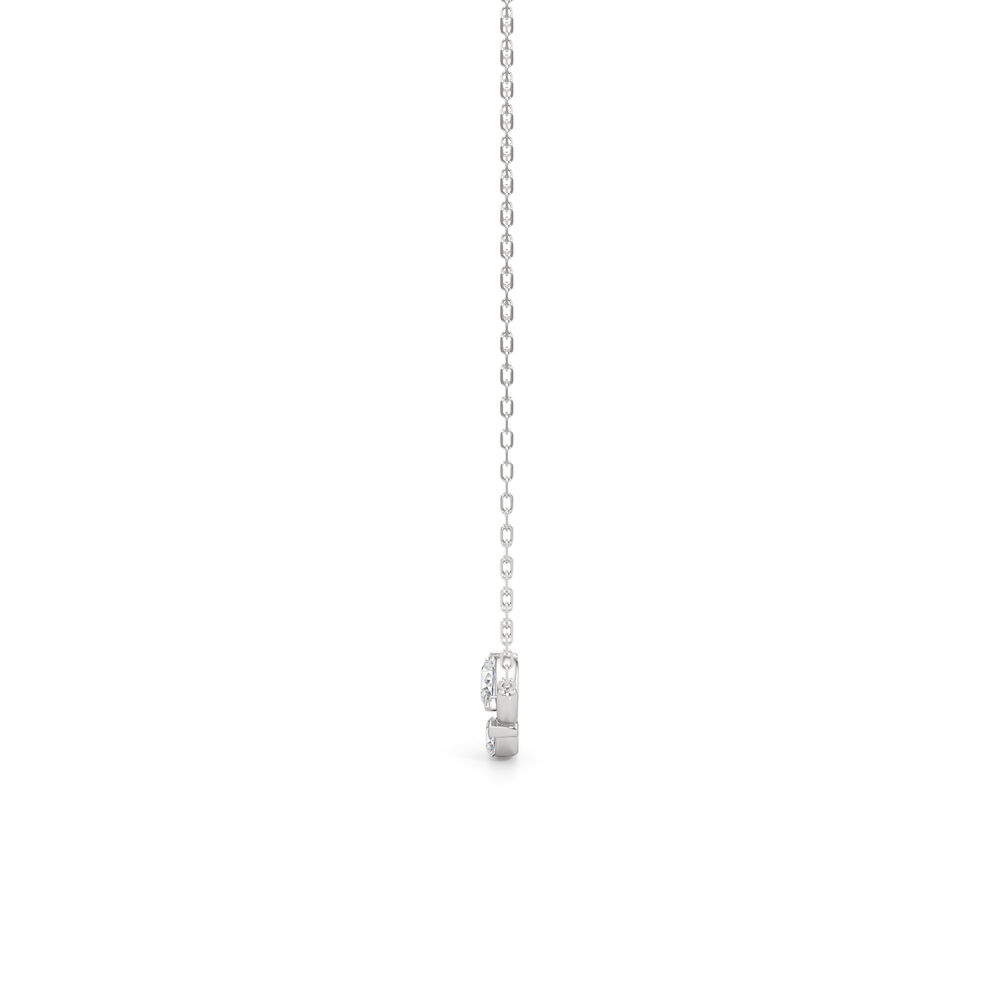 The Vine Muse Necklace with 14KT White Gold / Lab / 5/8 Cut Diamond in 14KT White Gold / Lab / 5/8 view 2
