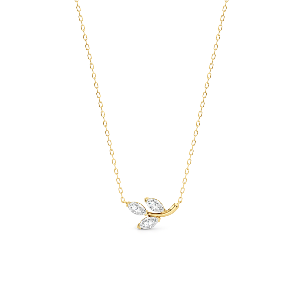 The Vine Muse Necklace with 14KT Yellow Gold / Lab / 5/8 Cut Diamond in 14KT Yellow Gold / Lab / 5/8 view 1
