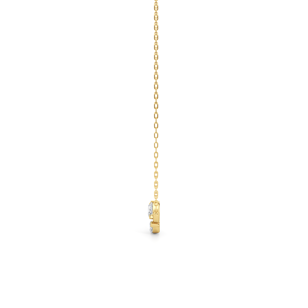 The Vine Muse Necklace with 14KT Yellow Gold / Lab / 5/8 Cut Diamond in 14KT Yellow Gold / Lab / 5/8 view 2
