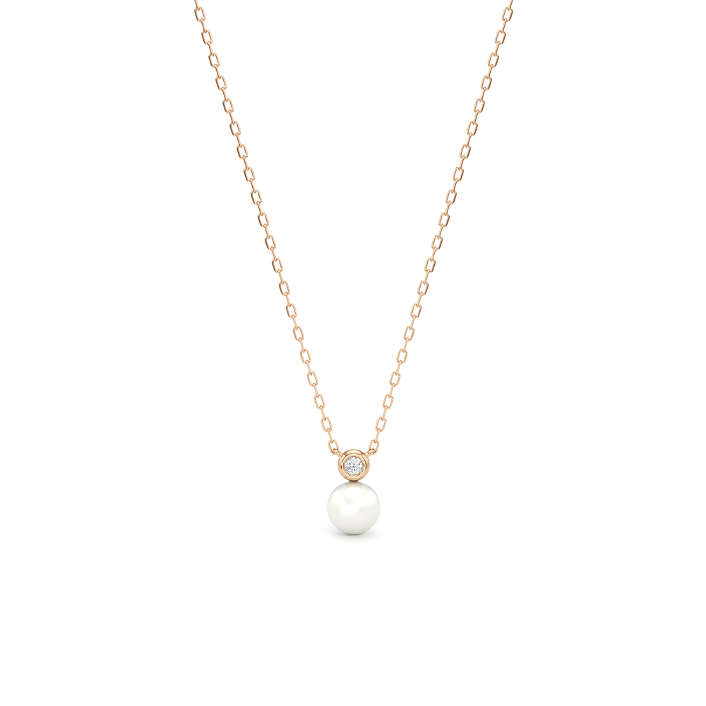 1576725-necklace with 14KT Rose Gold / Lab / 0 Cut Diamond in 14KT Rose Gold / Lab / 0 view 1
