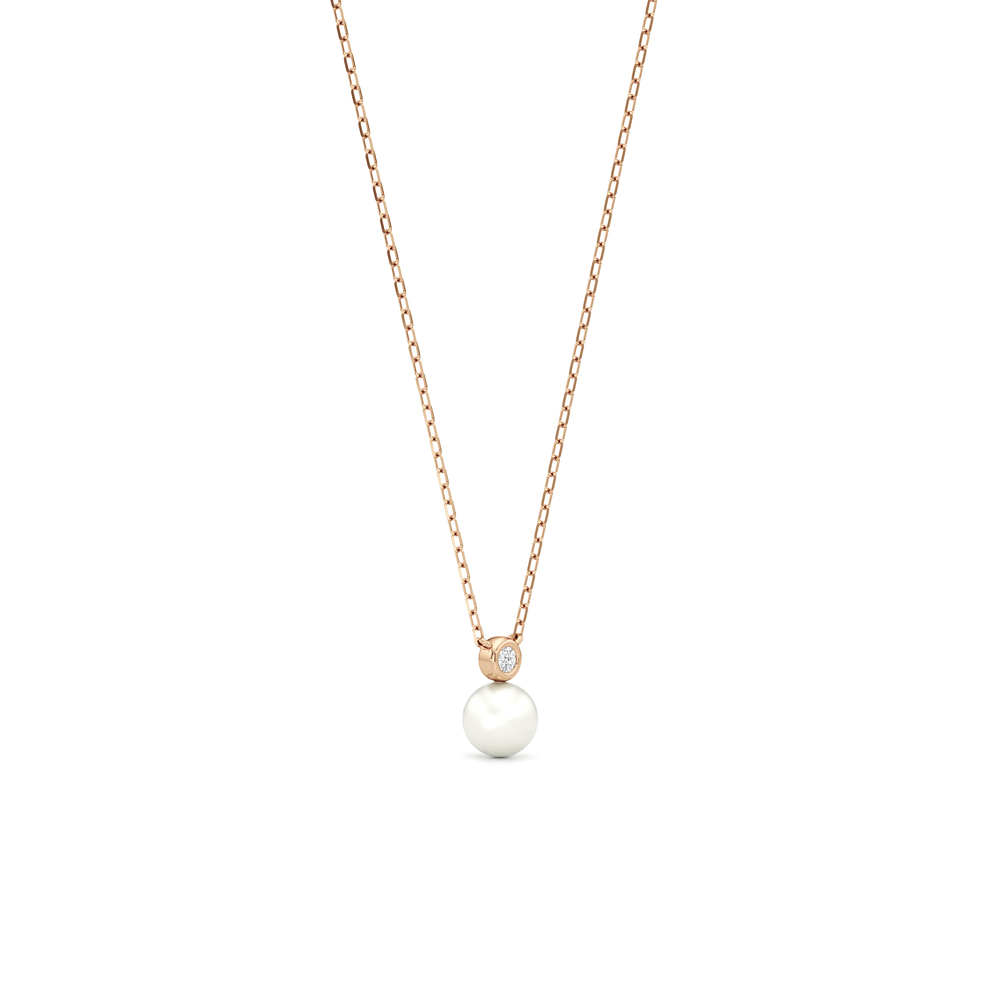 1576725-necklace with 14KT Rose Gold / Lab / 0 Cut Diamond in 14KT Rose Gold / Lab / 0 view 2
