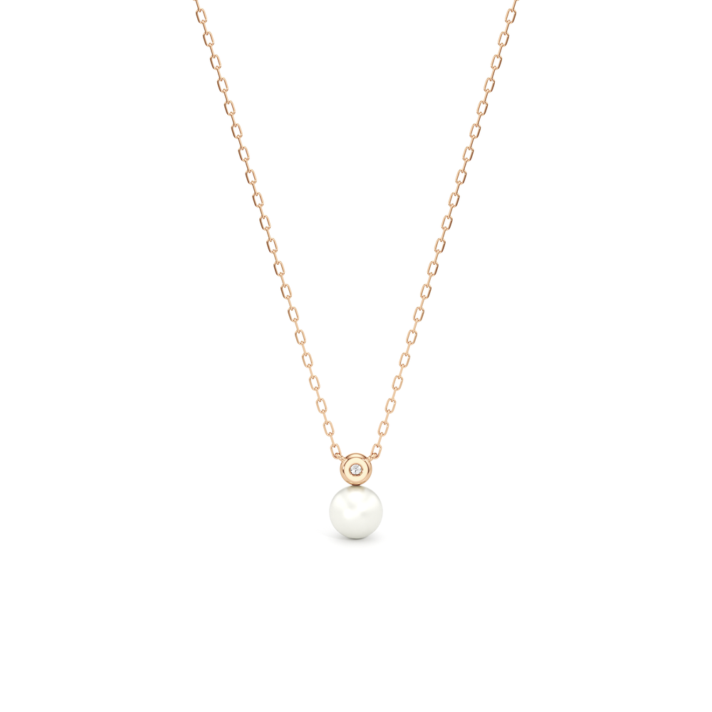 1576725-necklace with 14KT Rose Gold / Lab / 0 Cut Diamond in 14KT Rose Gold / Lab / 0 view 3
