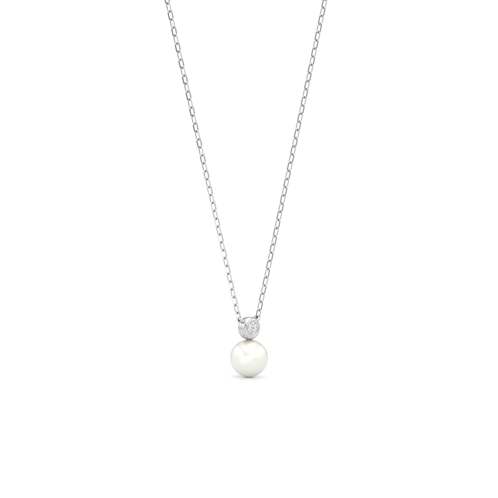 1576725-necklace with 14KT White Gold / Lab / 0 Cut Diamond in 14KT White Gold / Lab / 0 view 2
