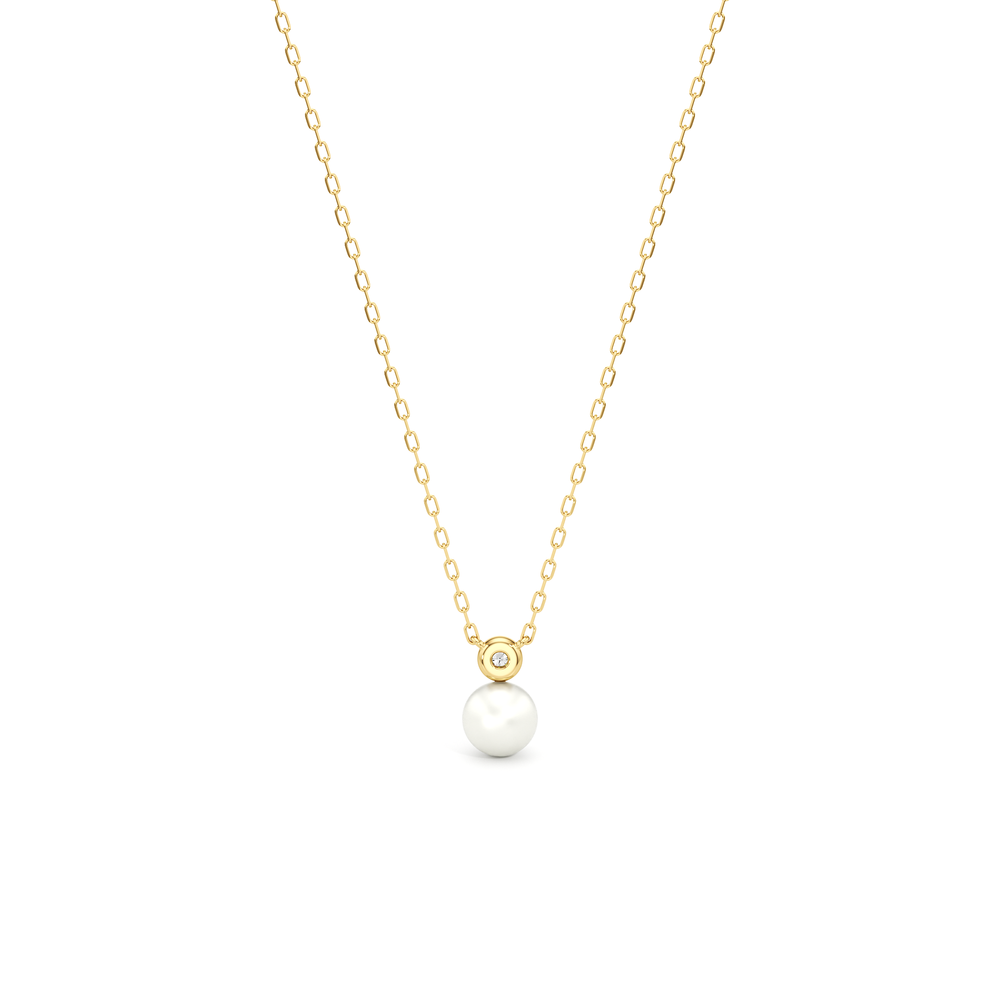 1576725-necklace with 14KT Yellow Gold / Lab / 0 Cut Diamond in 14KT Yellow Gold / Lab / 0 view 3
