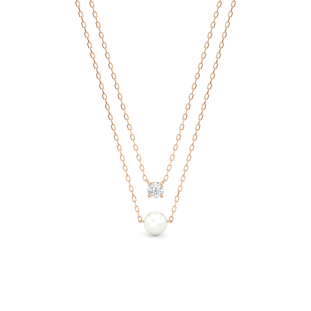 1576729-necklace with 14KT Rose Gold / Lab / 0 Cut Diamond in 14KT Rose Gold / Lab / 0 view 1
