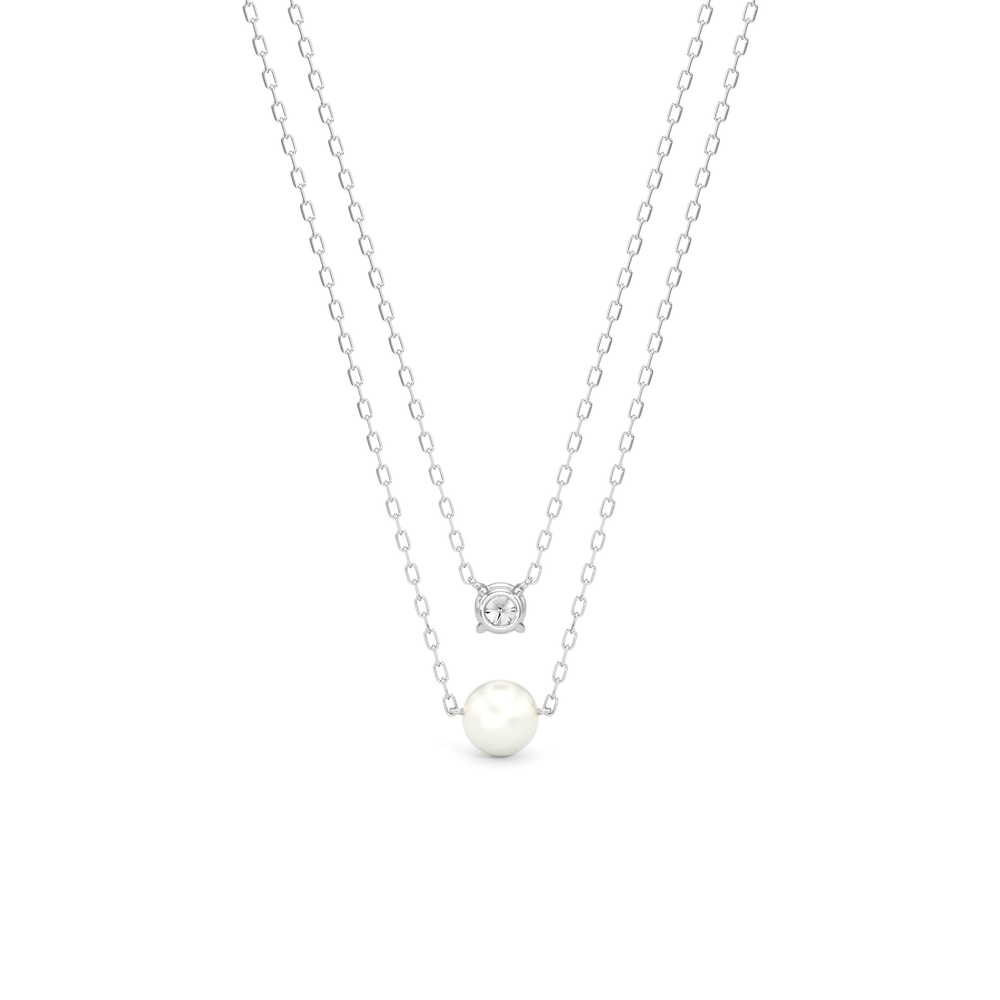 1576729-necklace with 14KT White Gold / Lab / 0 Cut Diamond in 14KT White Gold / Lab / 0 view 3
