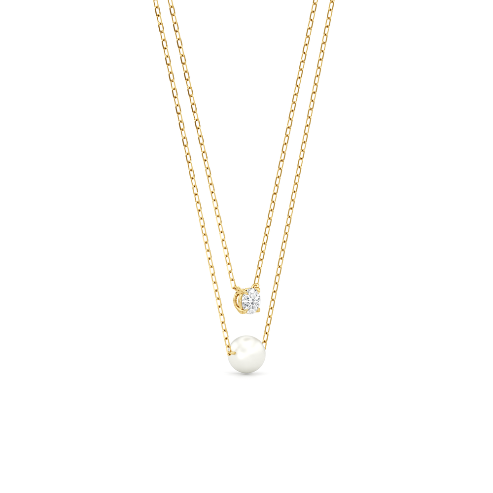 1576729-necklace with 14KT Yellow Gold / Lab / 0 Cut Diamond in 14KT Yellow Gold / Lab / 0 view 2
