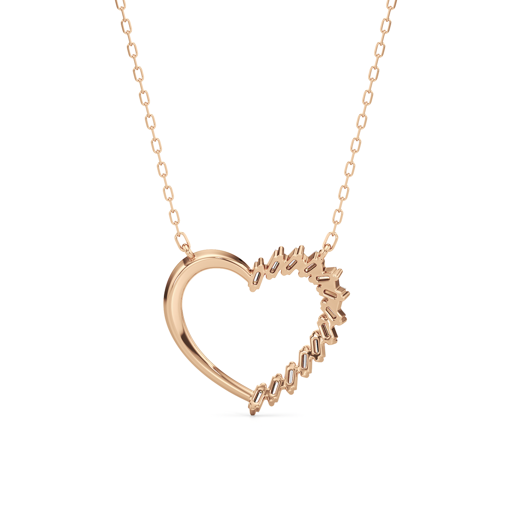 The Lucille Necklace with 14KT Rose Gold / Lab / 1/3 Cut Diamond in 14KT Rose Gold / Lab / 1/3 view 5
