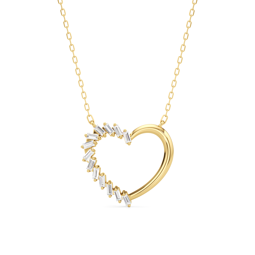 The Lucille Necklace with 14KT Yellow Gold / Lab / 1/3 Cut Diamond in 14KT Yellow Gold / Lab / 1/3 view 1
