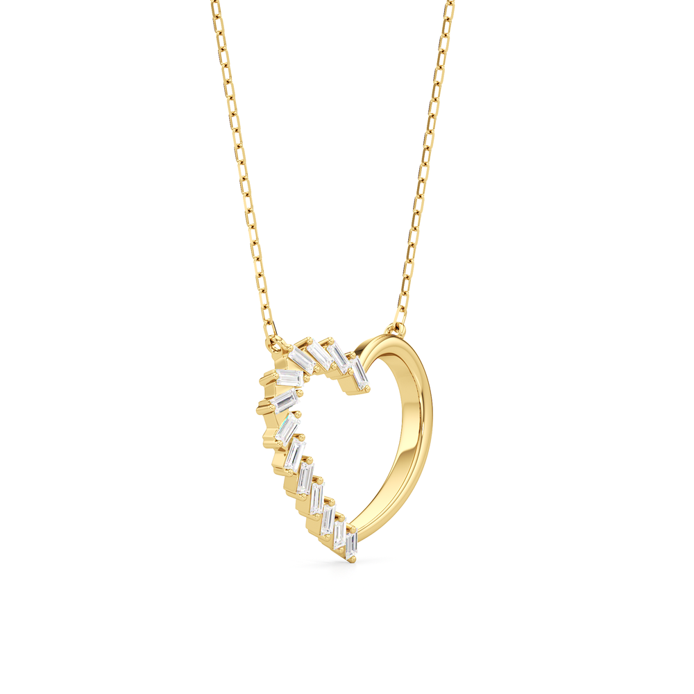 The Lucille Necklace with 14KT Yellow Gold / Lab / 1/3 Cut Diamond in 14KT Yellow Gold / Lab / 1/3 view 4
