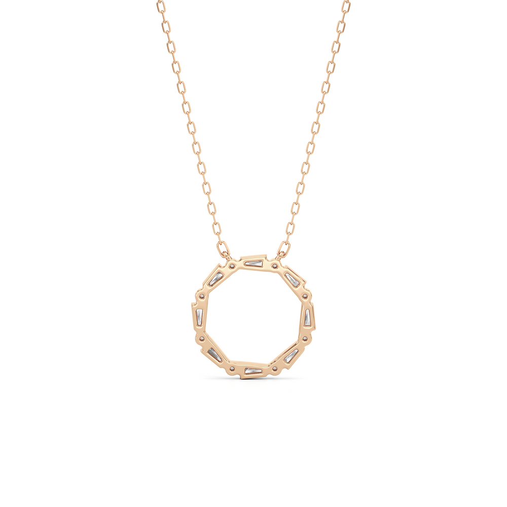 The Juliet Necklace with 14KT Rose Gold / Lab / 1/2 Cut Diamond in 14KT Rose Gold / Lab / 1/2 view 5
