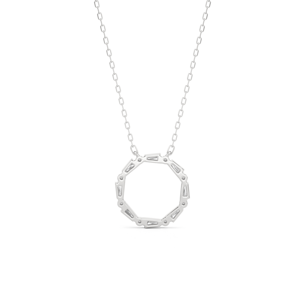 The Juliet Necklace with 14KT White Gold / Lab / 1/2 Cut Diamond in 14KT White Gold / Lab / 1/2 view 5

