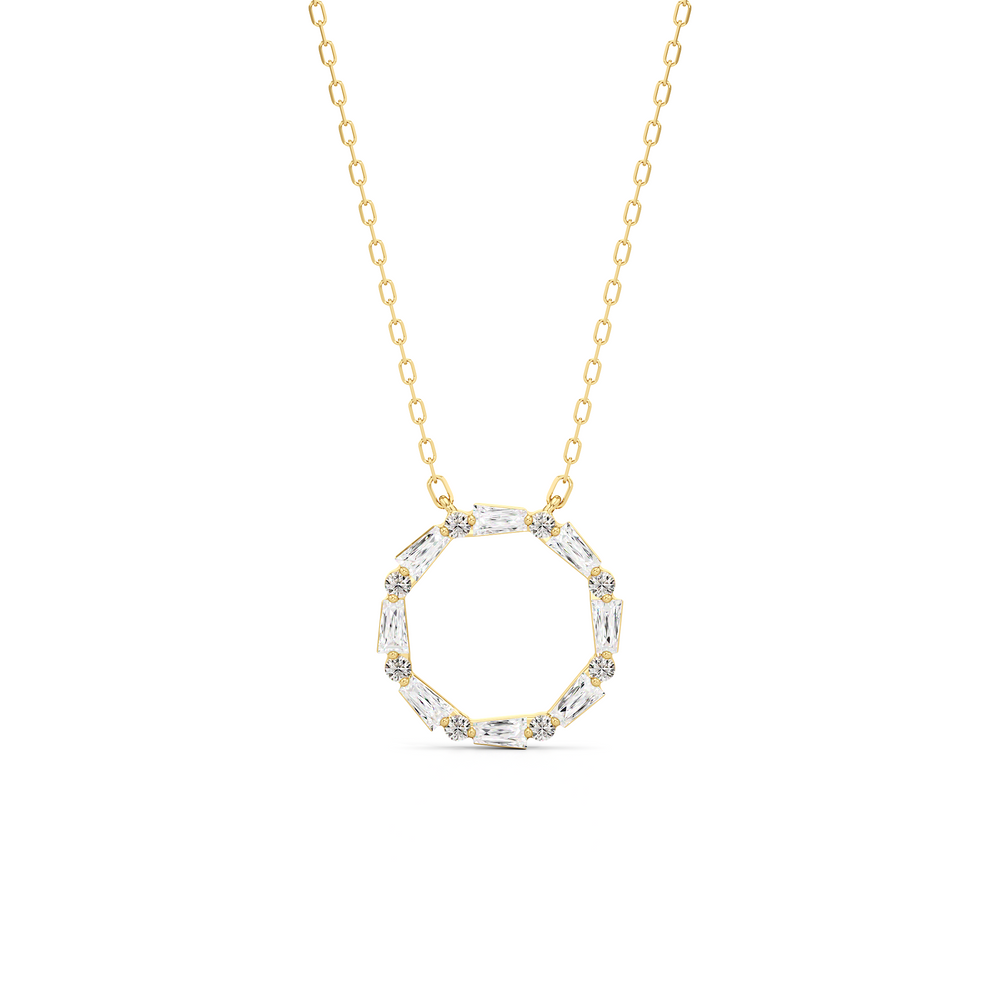 The Juliet Necklace with 14KT Yellow Gold / Lab / 1/2 Cut Diamond in 14KT Yellow Gold / Lab / 1/2 view 1
