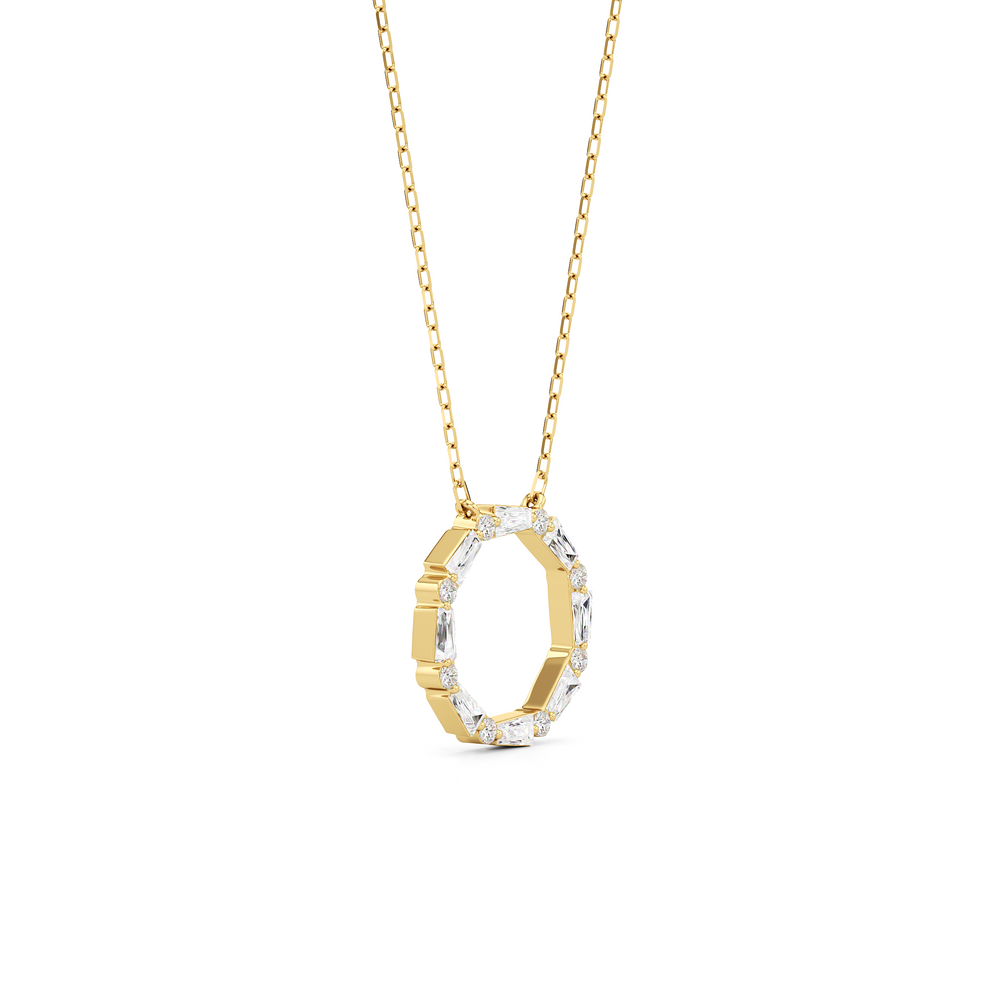 The Juliet Necklace with 14KT Yellow Gold / Lab / 1/2 Cut Diamond in 14KT Yellow Gold / Lab / 1/2 view 4
