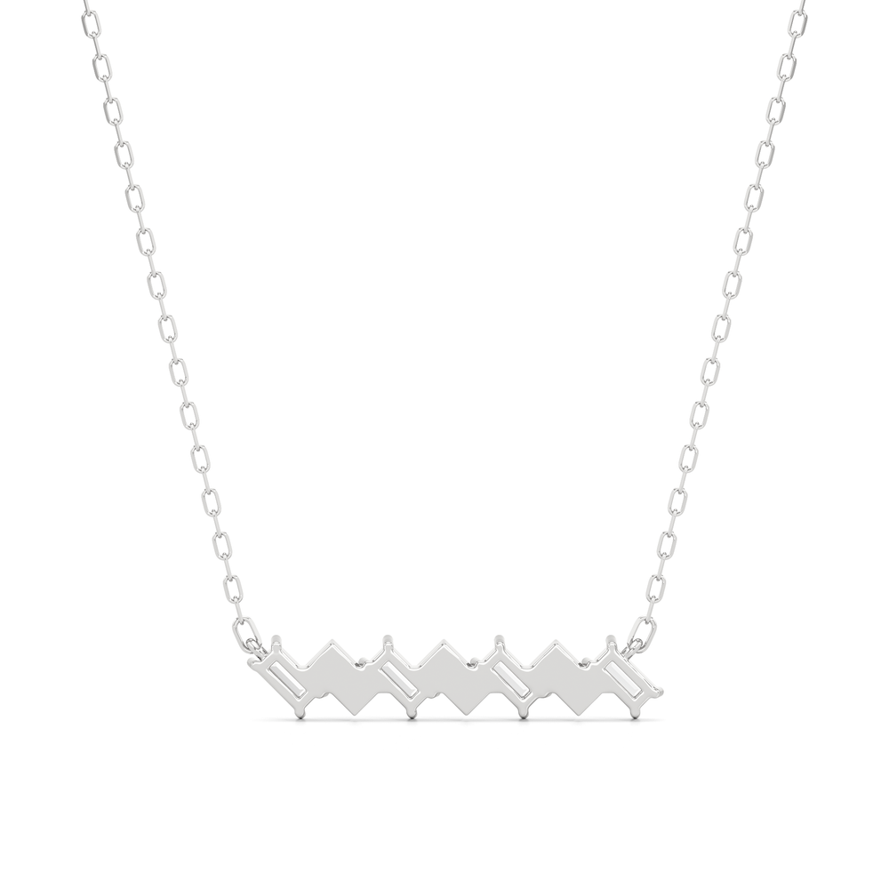 The Demi Necklace with 14KT White Gold / Lab / 1/2 Cut Diamond in 14KT White Gold / Lab / 1/2 view 5
