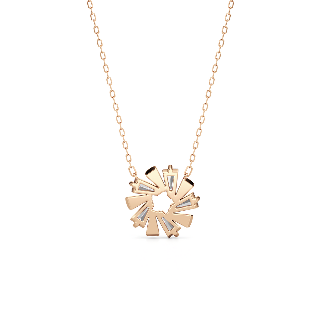 The Eloise Necklace with 14KT Rose Gold / Lab / 1 Cut Diamond in 14KT Rose Gold / Lab / 1 view 5
