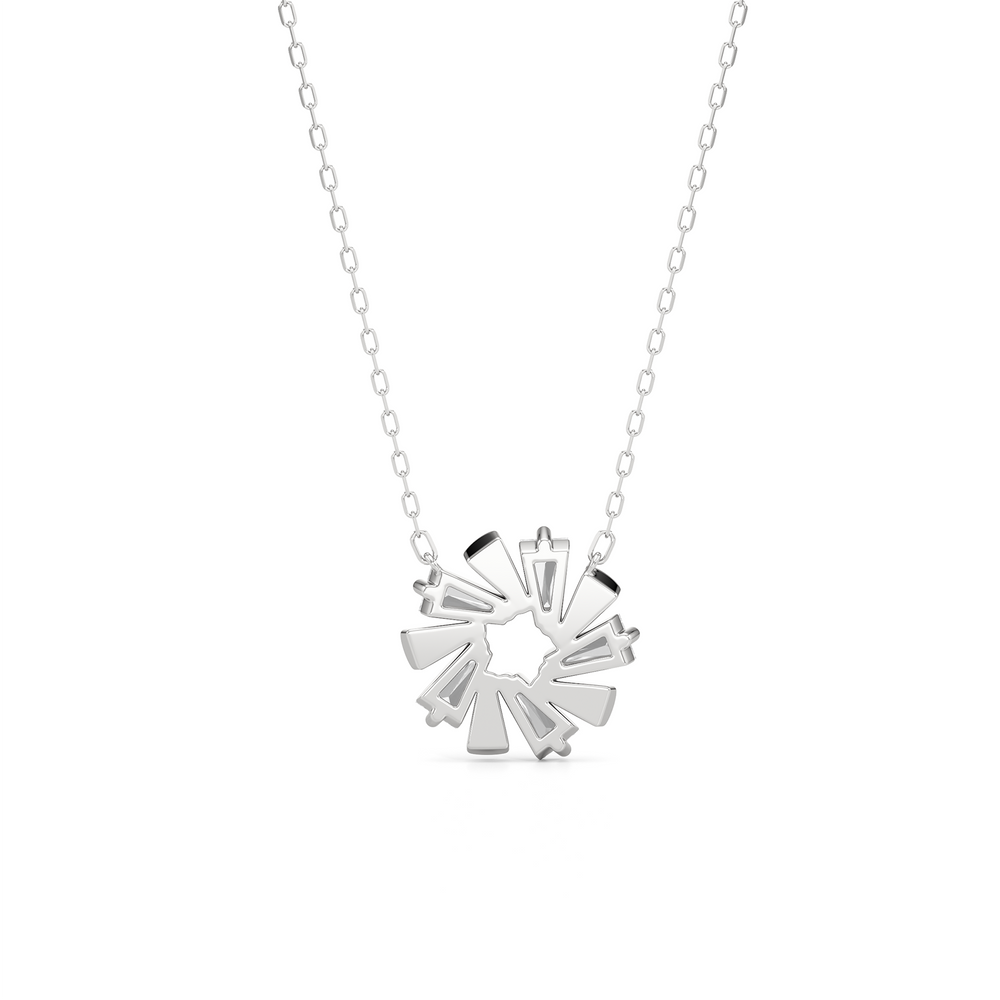The Eloise Necklace with 14KT White Gold / Lab / 1 Cut Diamond in 14KT White Gold / Lab / 1 view 5

