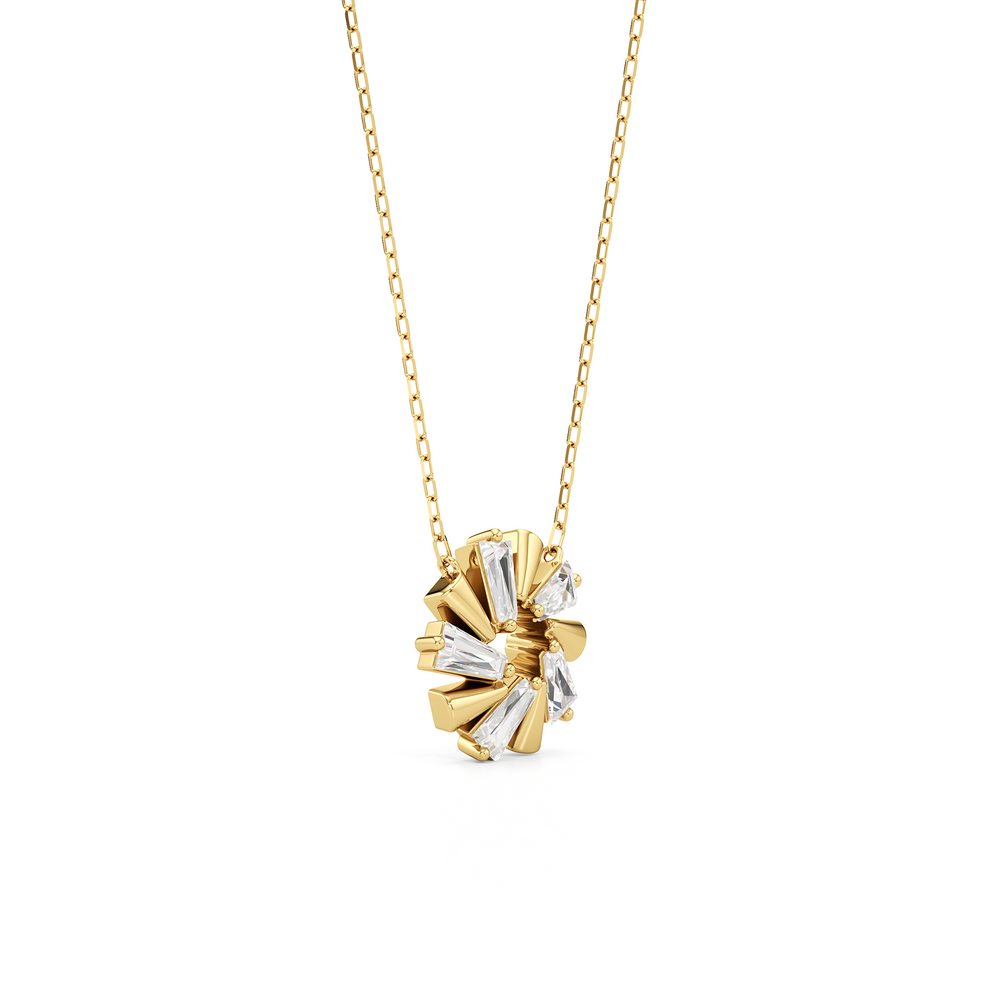 The Eloise Necklace with 14KT Yellow Gold / Lab / 1 Cut Diamond in 14KT Yellow Gold / Lab / 1 view 4
