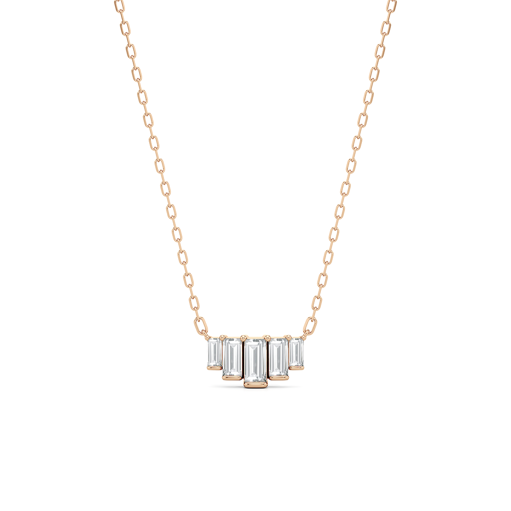 The June Necklace with 14KT Rose Gold / Lab / 1/2 Cut Diamond in 14KT Rose Gold / Lab / 1/2 view 1
