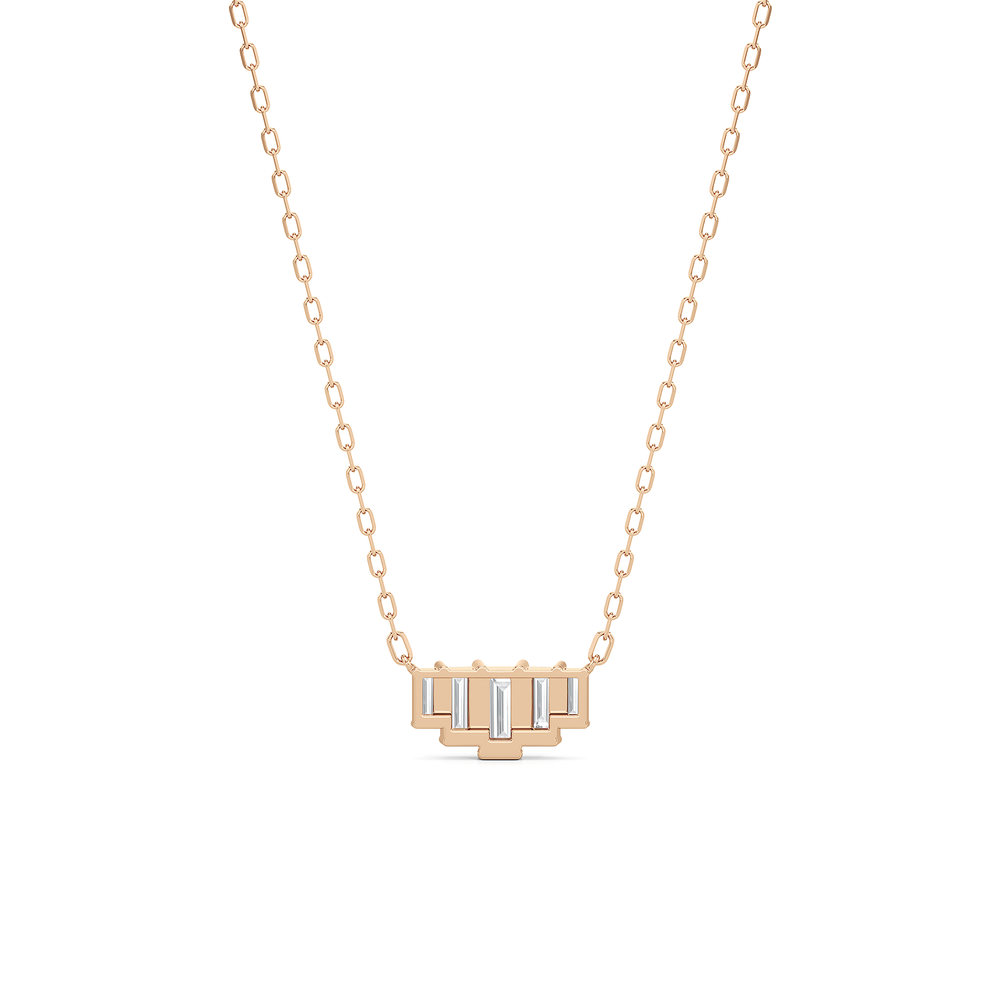 The June Necklace with 14KT Rose Gold / Lab / 1/2 Cut Diamond in 14KT Rose Gold / Lab / 1/2 view 5
