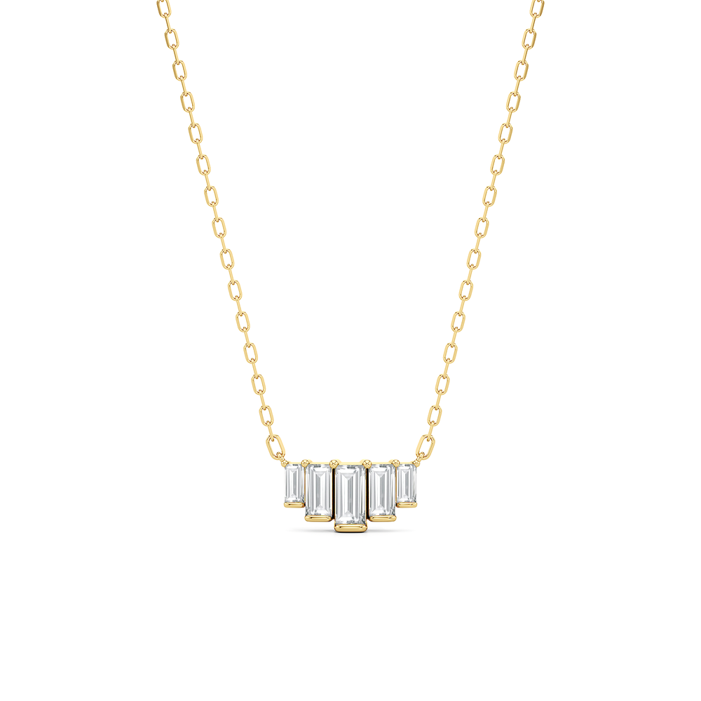 The June Necklace with 14KT Yellow Gold / Lab / 1/2 Cut Diamond in 14KT Yellow Gold / Lab / 1/2 view 1
