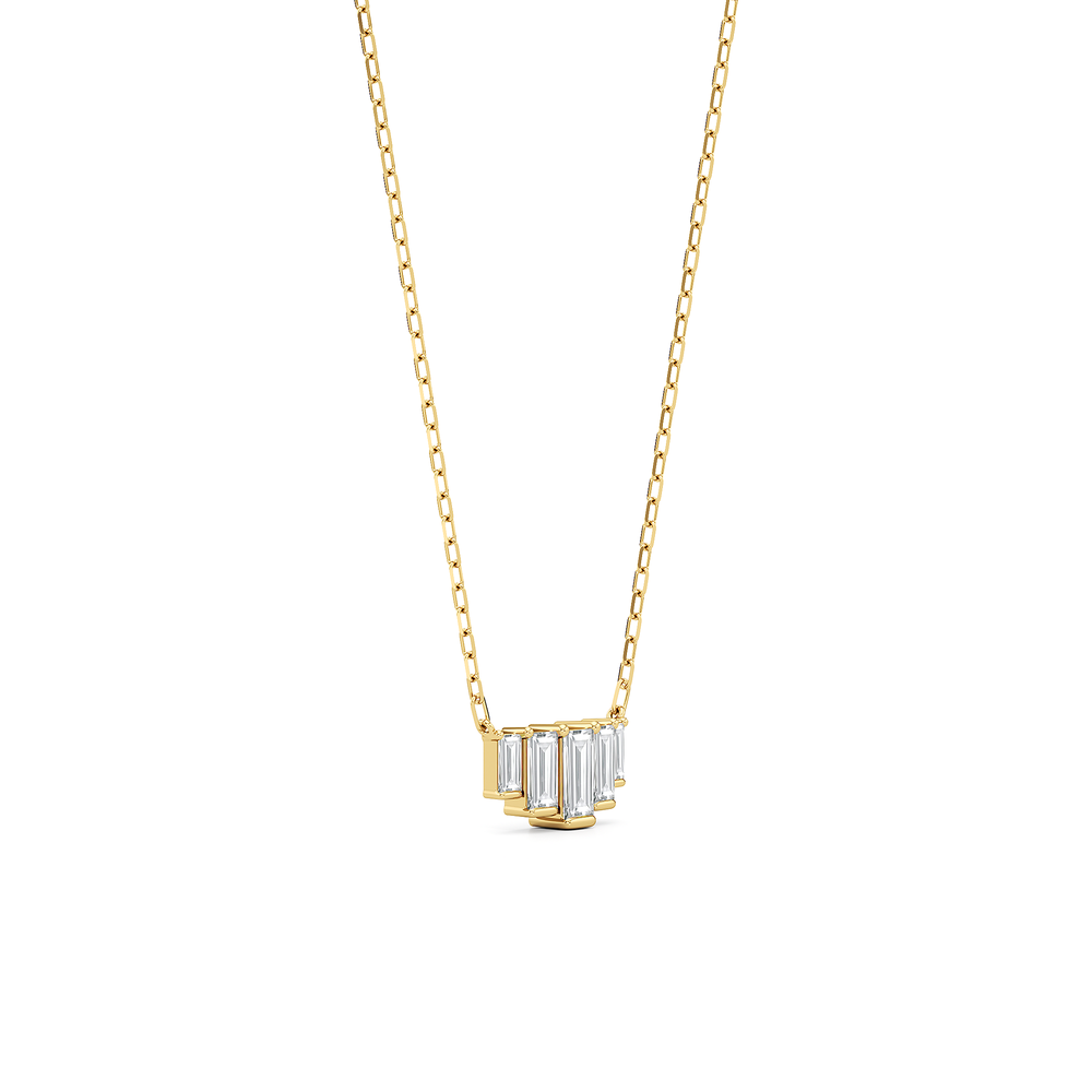The June Necklace with 14KT Yellow Gold / Lab / 1/2 Cut Diamond in 14KT Yellow Gold / Lab / 1/2 view 4
